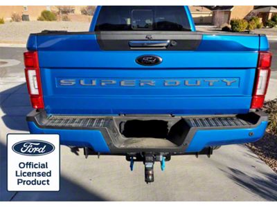 Tailgate Insert Letters; Silver Metallic (20-22 F-250 Super Duty)