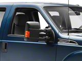 Powered Heated Towing Mirror with Amber LED Turn Signal; Black; Passenger Side (11-16 F-250 Super Duty)