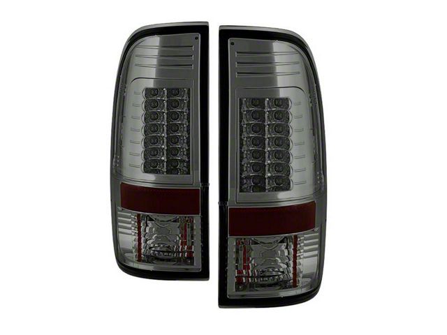 Version 2 LED Tail Lights; Chrome Housing; Smoked Lens (11-16 F-250 Super Duty)