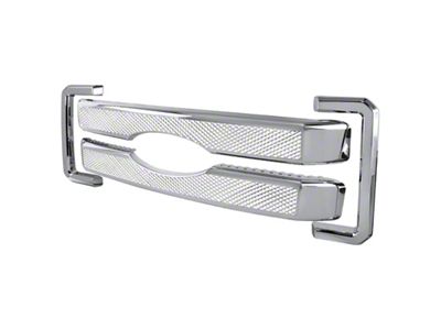 Version 2 Upper Grille Overlay; Chrome (11-16 F-250 Super Duty)