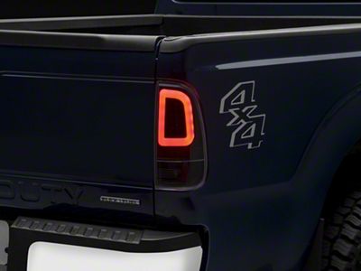 Version 3 Light Bar LED Tail Lights; Black Housing; Clear Lens (11-16 F-250 Super Duty)