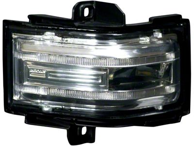 White LED Scanning Side Mirror Lenses; Clear (17-25 F-250 Super Duty w/ Factory LED Headlights & Tail Lights)