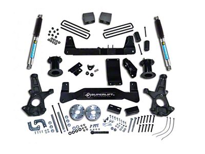 SuperLift 6.50-Inch Suspension Lift Kit with Bilstein Shocks (14-18 4WD Sierra 1500, Excluding Denali)