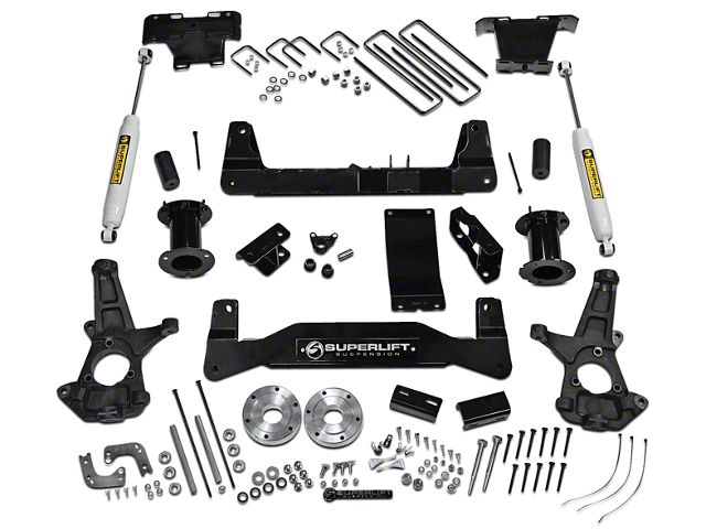 SuperLift 6.50-Inch Suspension Lift Kit with Superide Rear Shocks (14-18 4WD Silverado 1500)