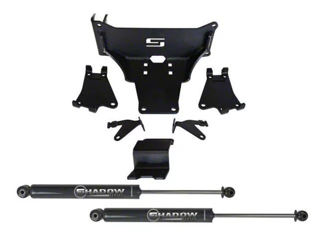 SuperLift Dual Steering Stabilizer Kit with Shadow Series Steering Stabilizers (11-24 4WD F-350 Super Duty)