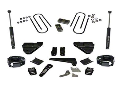 SuperLift 4-Inch Suspension Lift Kit with Front Shock Brackets and Superlift Shocks (13-18 4WD RAM 3500 w/o Air Ride)