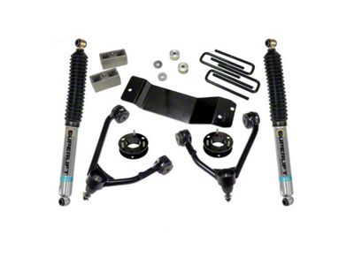 SuperLift 3.50-Inch Upper Control Arm Lift Kit with Bilstein Shocks (07-18 4WD Sierra 1500, Excluding 14-18 Denali)