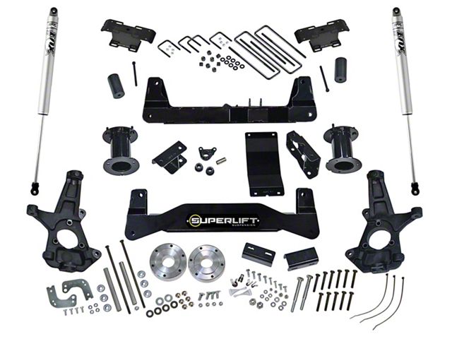 SuperLift 6.50-Inch Suspension Lift Kit with FOX Shocks (14-16 4WD Sierra 1500 w/ Stock Cast Steel Control Arms)