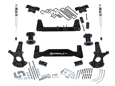 SuperLift 6.50-Inch Suspension Lift Kit with FOX Shocks (14-18 2WD Sierra 1500 w/ Stock Cast Aluminum or Stamped Steel Control Arms)