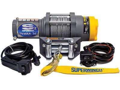 Superwinch 3,500 lb. Terra 35 Winch with Steel Cable (Universal; Some Adaptation May Be Required)