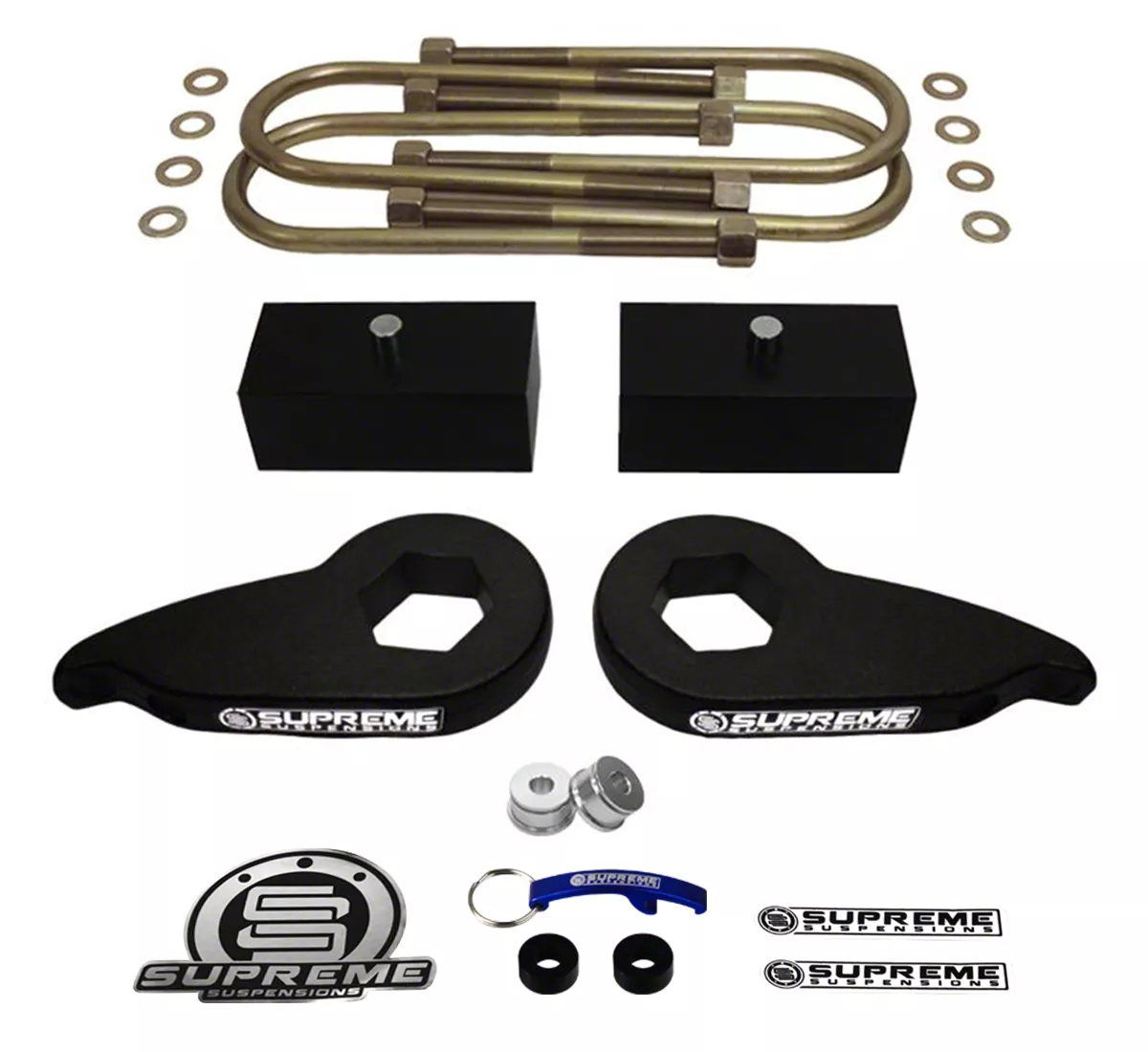 Supreme Suspensions 1 to 3-Inch Front / 2-Inch Rear Pro Suspension Lift Kit (97-03 4WD F-150)