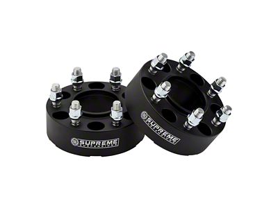 Supreme Suspensions 1.50-Inch Wheel Spacers; Black (07-25 Sierra 1500)