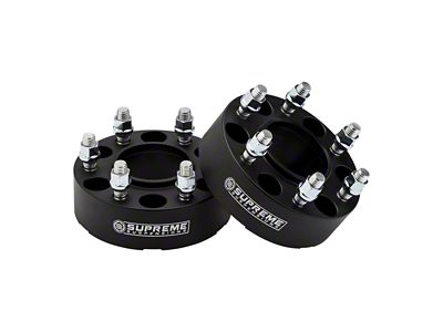 Supreme Suspensions 1.50-Inch Wheel Spacers; Black (07-24 Sierra 1500)