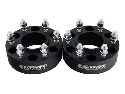 Supreme Suspensions 1.50-Inch Wheel Spacers; Black (99-25 Silverado 1500)