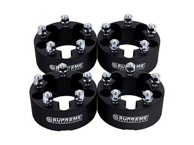 Supreme Suspensions 1-Inch Pro Billet Wheel Spacers; Black; Set of Four (87-90 Dakota)