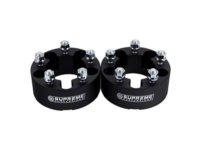 Supreme Suspensions 1-Inch Pro Billet Wheel Spacers; Black; Set of Two (87-90 Dakota)