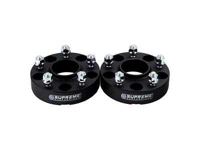 Supreme Suspensions 1.50-Inch Pro Billet Hub Centric Wheel Spacers; Black; Set of Two (87-90 Dakota)