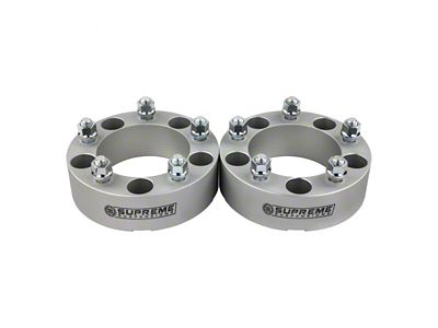 Supreme Suspensions 1.50-Inch Pro Billet Wheel Spacers; Silver; Set of Two (87-90 Dakota)