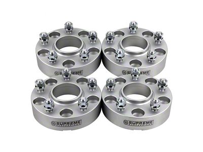 Supreme Suspensions 2-Inch Pro Billet Hub Centric Wheel Spacers; Silver; Set of Four (87-90 Dakota)