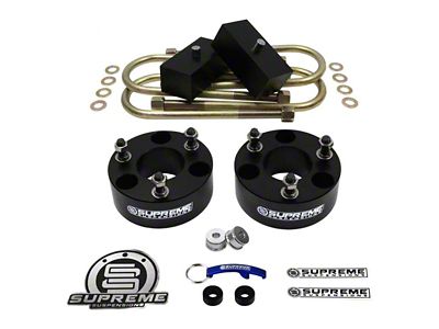 Supreme Suspensions 3-Inch Front / 1.50-Inch Rear Pro Billet Suspension Lift Kit with Differential Drop (05-11 2WD Dakota)
