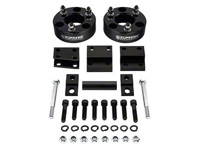 Supreme Suspensions 3-Inch Pro Billet Front Strut Spacer Leveling Kit with Differential Drop (05-11 4WD Dakota)