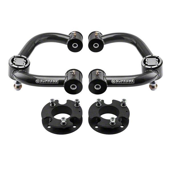 Supreme Suspensions 3-Inch Pro Billet Strut Spacers; Blue (14-24 F-150, Excluding Raptor)
