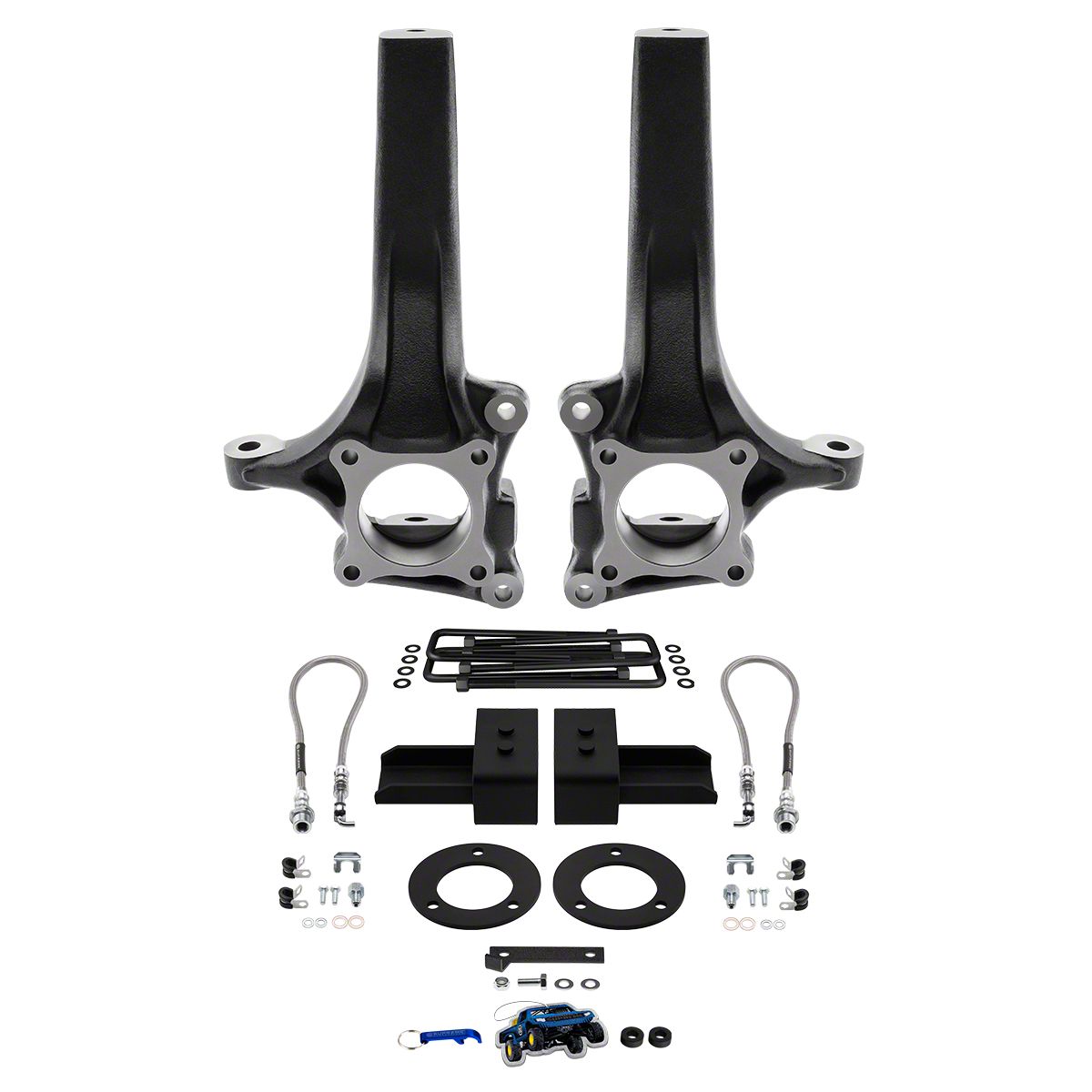 Supreme Suspensions 4.50-Inch Front / 3-Inch Rear Spindle Suspension Lift Kit (09-14 2WD F-150)