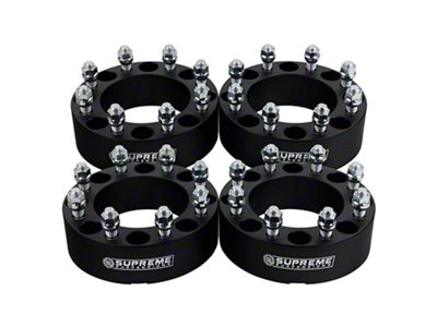 Supreme Suspensions 1.50-Inch Pro Billet Wheel Spacers; Black; Set of Four (05-25 F-250 Super Duty)
