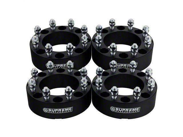 Supreme Suspensions 1.50-Inch Pro Billet Wheel Spacers; Black; Set of Four (11-24 F-250 Super Duty)