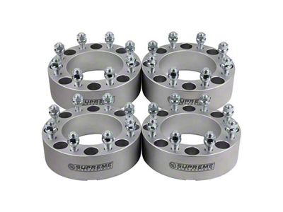 Supreme Suspensions 1.50-Inch Pro Billet Wheel Spacers; Silver; Set of Four (05-25 F-250 Super Duty)