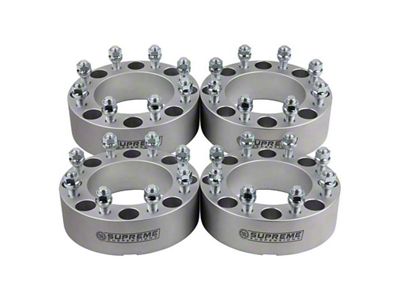 Supreme Suspensions 1.50-Inch Pro Billet Wheel Spacers; Silver; Set of Four (11-24 F-250 Super Duty)