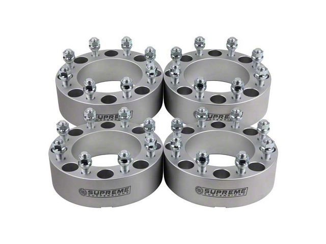 Supreme Suspensions 1.50-Inch Pro Billet Wheel Spacers; Silver; Set of Four (11-24 F-250 Super Duty)