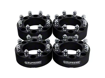 Supreme Suspensions 2-Inch Pro Billet Wheel Spacers; Black; Set of Four (11-24 F-250 Super Duty)