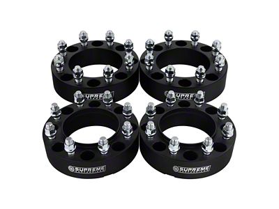 Supreme Suspensions 1.50-Inch Pro Billet Wheel Spacers; Black; Set of Four (05-25 F-350 Super Duty)
