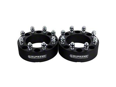 Supreme Suspensions 1.50-Inch Pro Billet Wheel Spacers; Black; Set of Two (11-24 F-350 Super Duty)