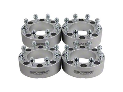Supreme Suspensions 1.50-Inch Pro Billet Wheel Spacers; Silver; Set of Four (05-25 F-350 Super Duty SRW)