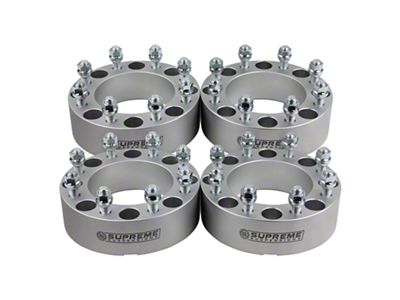 Supreme Suspensions 1.50-Inch Pro Billet Wheel Spacers; Silver; Set of Four (11-24 F-350 Super Duty SRW)