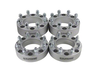 Supreme Suspensions 1.50-Inch Pro Billet Wheel Spacers; Silver; Set of Four (05-25 F-350 Super Duty)