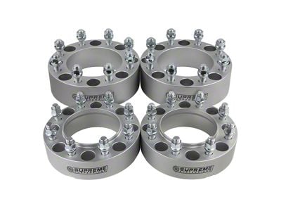 Supreme Suspensions 1.50-Inch Pro Billet Wheel Spacers; Silver; Set of Four (11-24 F-350 Super Duty)