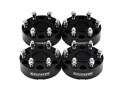 Supreme Suspensions 1.50-Inch Pro Billet Hub Centric Wheel Spacers; Black; Set of Four (19-24 RAM 1500)