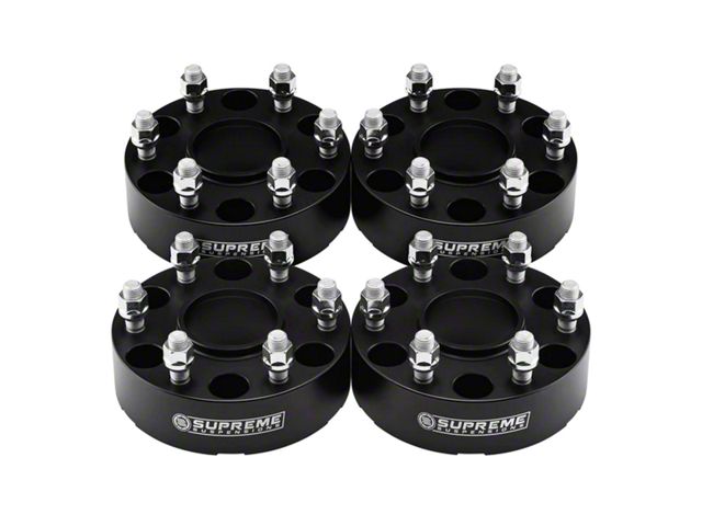 Supreme Suspensions 1.50-Inch Pro Billet Hub Centric Wheel Spacers; Black; Set of Four (19-24 RAM 1500)