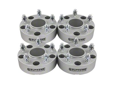 Supreme Suspensions 1.50-Inch Pro Billet Hub and Wheel Centric Wheel Spacers; Silver; Set of Four (02-11 RAM 1500, Excluding Mega Cab)