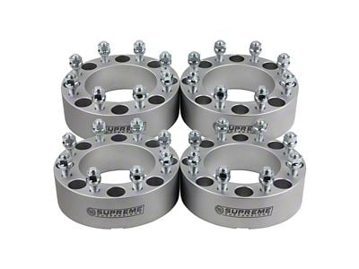 Supreme Suspensions 1.50-Inch Pro Billet Wheel Spacers; Silver; Set of Four (03-11 RAM 2500)