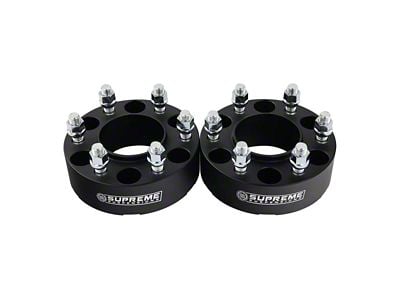 Supreme Suspensions 1.50-Inch Pro Billet Hub Centric Wheel Spacers; Black; Set of Two (19-24 Ranger)