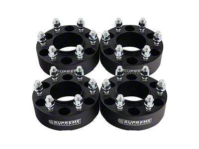 Supreme Suspensions 1.50-Inch Pro Billet Hub Centric Wheel Spacers; Black; Set of Four (19-24 Ranger)