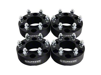 Supreme Suspensions 1.50-Inch Pro Billet Hub Centric Wheel Spacers; Black; Set of Four (19-25 Ranger)