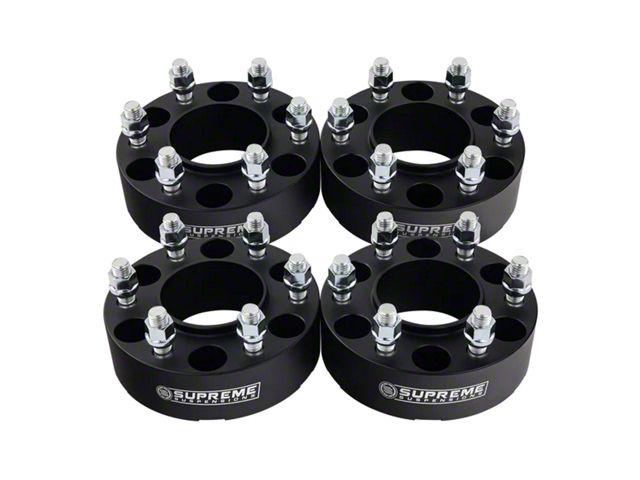 Supreme Suspensions 1.50-Inch Pro Billet Hub Centric Wheel Spacers; Black; Set of Four (19-24 Ranger)