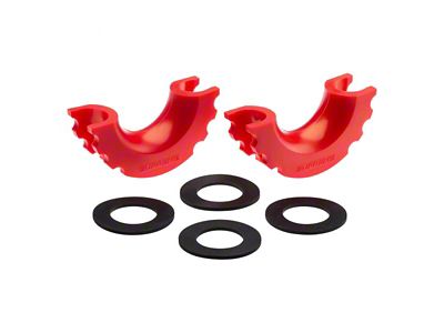 Supreme Suspensions 3/4-Inch D-Ring Shackle Isolators; Red