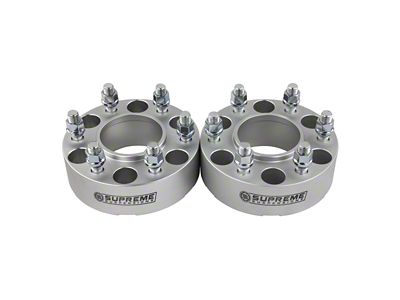 Supreme Suspensions 2-Inch Hub and Wheel Centric Wheel Spacers; Silver (07-24 Sierra 1500)