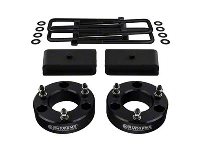 Supreme Suspensions 3-Inch Front / 1.50-Inch Rear Pro Billet Suspension Lift Kit; Black (19-24 Sierra 1500, Excluding Denali & AT4)